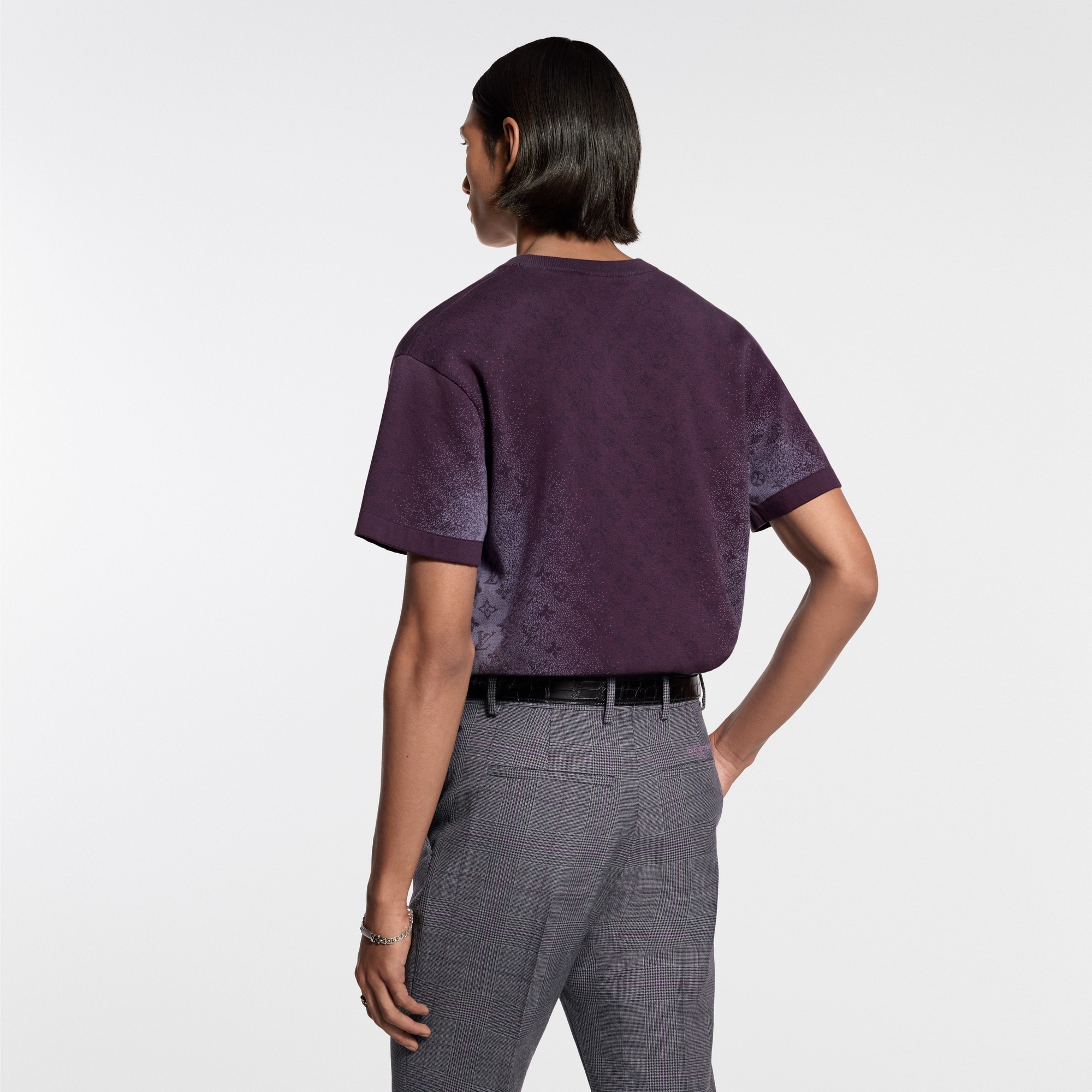 Monogram Jacquard Short-Sleeved Crewneck - Men - Ready-to-Wear